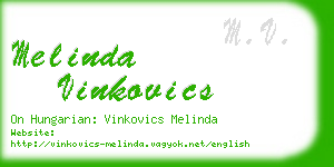 melinda vinkovics business card